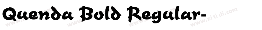 Quenda Bold Regular字体转换